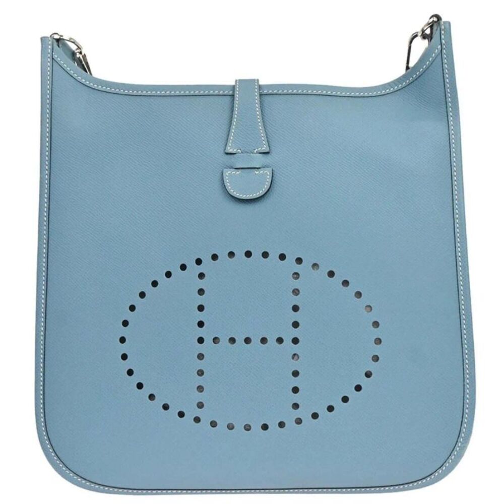 Hermes Evelyne Bag Gen Ii Epsom Blue Leather Shoulder Bag Bag